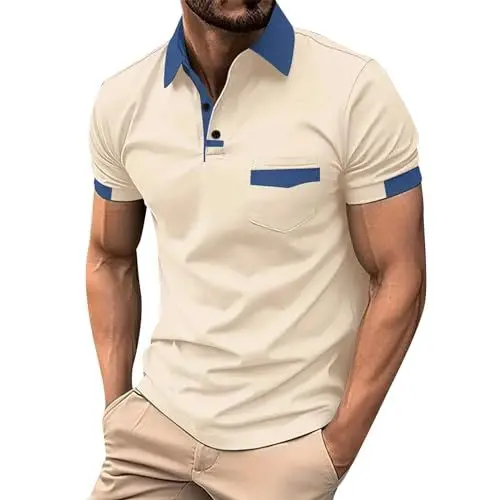 Produktbild: Generisch Herren Poloshirt Kurzarm Beige M