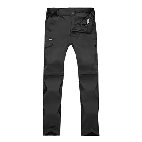 Produktbild: Generisch Herren Quick Trockenhose wasserdichte Freizeithose Outdoor-Cabrio-Hosen Jogginghose Unten Weit (Black, L)