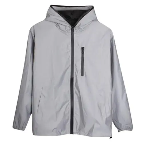Produktbild: Generisch Herren Reflektierende Jacken mit Kapuze, Herren Windbreaker, Herren Streetwear, Herren Herrenmäntel, Jacken Herren,Durchgehender Reißverschluss, Fleece