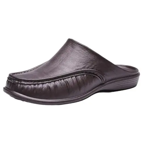 Produktbild: Generisch Herren Schuhe 46 Rot And Outdoor Wear Home Men's Fashion Soft Bottom Half Slippers Border Large Size Lightweight Baotou Slippers Stahlkappen Schuhe Herren 40 (Brown, 41)