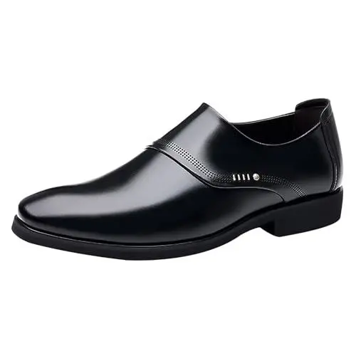 Produktbild: Generisch Herren Schuhe Echtleder Smoking Elegante Business Formal Work Hochzeit Anzugschuhe Schnürsenkel Kalbslederschuhe SchnüRschuhe Herren Schuhe Anzug Herren