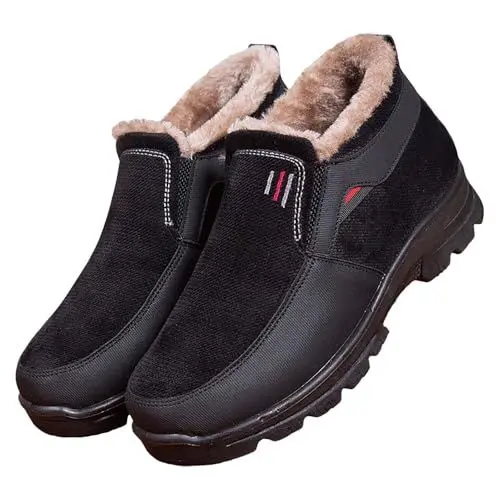 Produktbild: Generisch Herren Winterstiefel Wasserdicht Herrenstiefel Herren Hochleistungs-warme Schneestiefel Allwetter Bequem und Stiefel Wasserdicht Herren Herren Outdoor Schuhe (Black, 45)