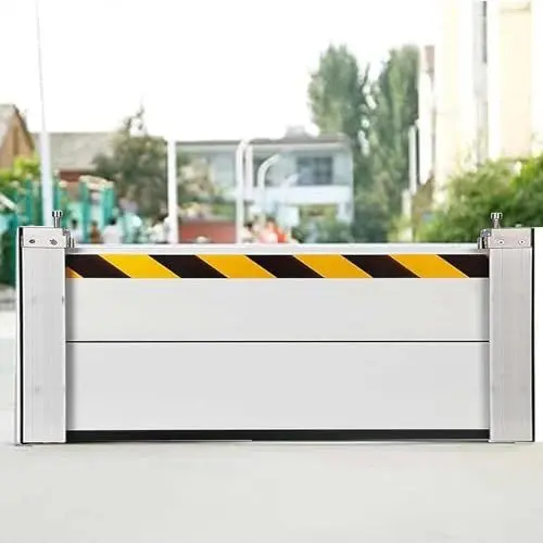 Produktbild: Generisch Hochwasserschutz Barriere Tur Hochwasserschutz Barriere Kellerfenster Hochwasserschutz Dammbalkensystem Einfach Zu Bedienen Geeignet für Garageneinfahrten Durchgänge Straßen,Silber,270*80cm