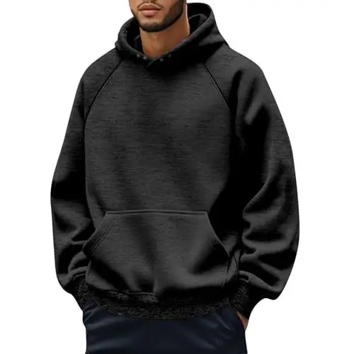 Produktbild: Generisch Hoodies für MäNner Herren Hoodies Oversized Pullover Hoodies MäNner Hoodie Hoodies für MäNner Oversize Oversized Hoodie Herren Hoodies & Sweatshirts Hoodie Herren Oversize 01-Schwarz L