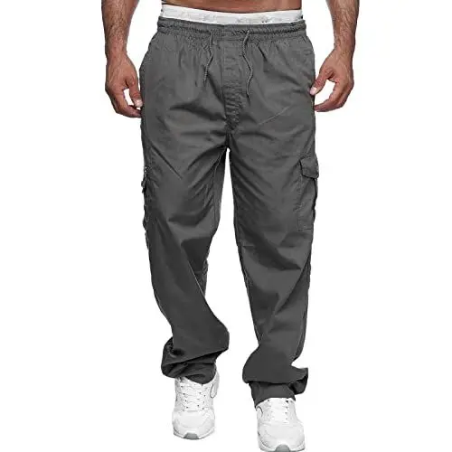 Produktbild: Generisch Hose Herren Sommer Mit Taschen Stretch Leichte Cargo Arbeitshosen MäNner Wanderhose Jogginghose Herren Hose Stretch Cargo Hose Weit Herren Outdoor-Wanderbekleidung Cargo Hose Manner