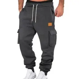 Produktbild: Jogginghose Herren Sport Trainingshose Lang Cargo Jogginghosen Baumwolle Sweathosen Tall Atmungsaktiv Sporthose Männer Warme Sweathose trekkinghose Track Hosen Mit Taschen Sweat Active Pants