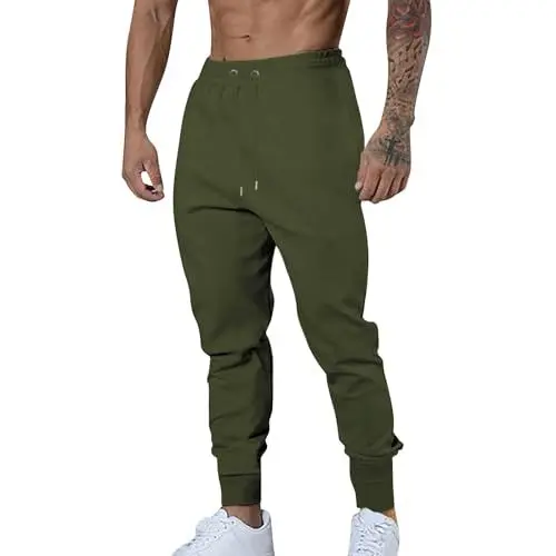 Produktbild: Herren Lang Jogginghose Sporthose Baumwolle Atmungsaktiv Trainingshose Manner Weites Bein Baggy Jogginghosen für Herren sportsachen Herren Fitness Set Jogginghose Herren gr.l