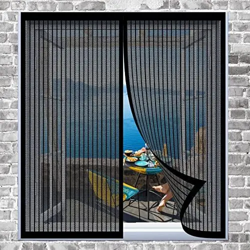 Produktbild: Generisch Insektenschutz, Fliegengitter, Fenster, 100 x 95 cm, Insektenschutzfenster, kein Stanzen erforderlich, einfache Installation, Magnet-Fliegengitter für alle universellen Fenster, schwarz
