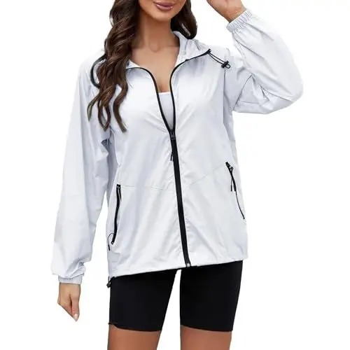 Produktbild: Generisch Jacke Damen Winterjacke Steppjacke Damen Schwarz Damen und Winter Windbreaker Hardshell Outdoor Kletterbekleidung Jacke Kurzmantel Damen üBergang Winterparka Damen Warm (White, XL)