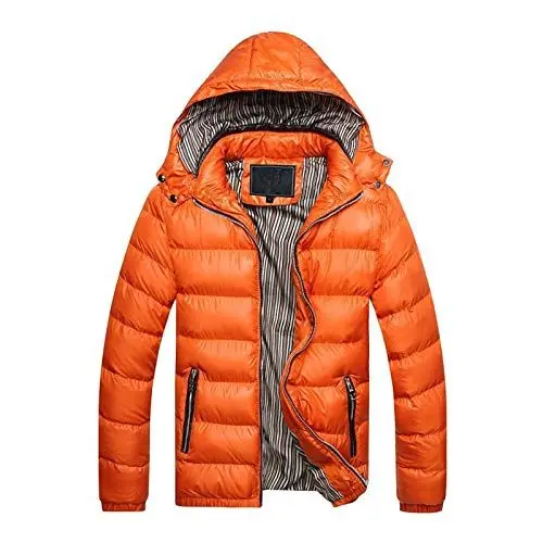 Produktbild: Generisch Jacke aus Baumwolle Wintermantel aus Baumwolle warm verdickende Herrenmütze für Herren Mäntel & Jacken Neopren Kinder (Orange, XL)