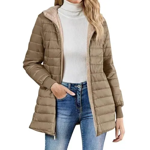 Produktbild: Generisch Jackets For Women Steppjacke Damen Schwarz Winter Winterjacken Parka Winterjacke Rosa Jacken Trenchcoat Roter Mantel Beige Xl