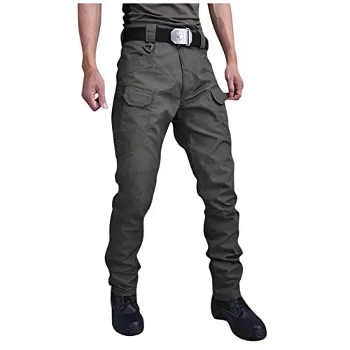 Produktbild: Generisch Jagdhose Herren Zunfthose Herren Wanderhose Herren Zunfthose Herren Bundeswehr Hose Outdoor Hose Herren Arbeitshosen Männer Lang Cargohose Schnittschutzhose Herren Hosen Grün L