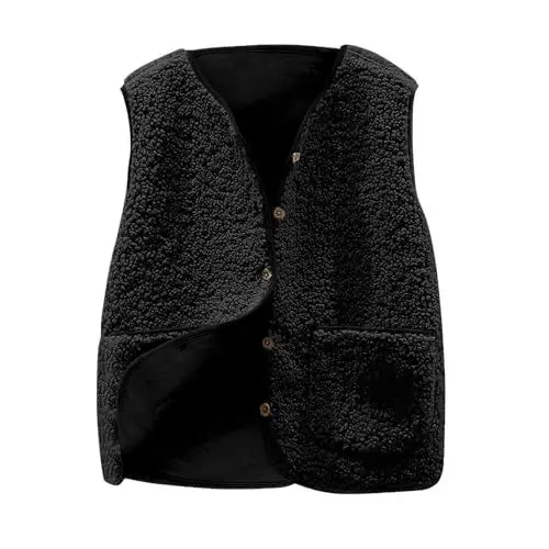 Produktbild: Generisch Jeansjacke Damen Weiß Leoprint Parka Cordjacke Schwarze Kurz Heizweste Weste Ärmellos Strickfleecejacke Schwarz 4Xl