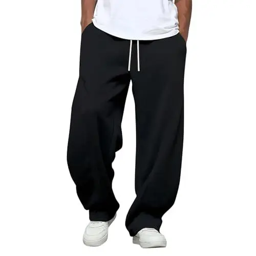 Produktbild: Generisch Jogginghose Herren Bequeme Bodybuilding Modern Hosen Herren Winter Jogger Cargohose Running Lang Lässig Sportbekleidung Gym Sporthose 2#schwarz L