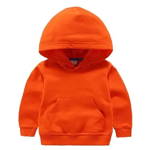 Produktbild: Kleinkind 2023 New Rocket Print Tech Pullover Rundhals Langarm Sweatshirt Schulkleidung Hoodie Kind (Orange, 3-4 Years)