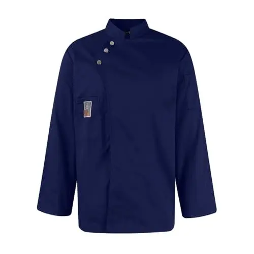 Produktbild: Generisch Kochjacke Herren Langarm Jens,Hochwertige Unisex Kochjacke,Atmungsaktiv Für Profiköche Gastronomie Und Catering Rofessional Chef Uniform Kurzarm（Blau,3XL）