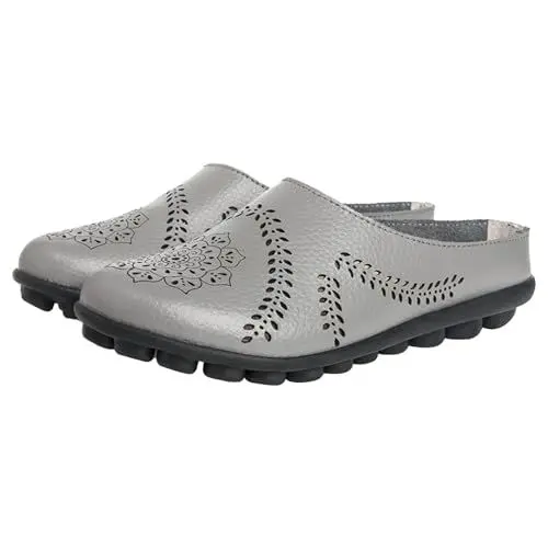 Produktbild: Generisch Lässige, voll Hohle Hausschuhe, Damen-Hausschuhe, Damen-Freizeitschuhe Damen Schuhe Mit Absatz Winter (Grey, 40)