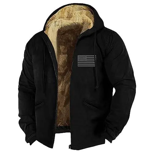 Produktbild: Generisch Herren Kurzmantel Jacken Pullover Mit Kapuze Herren Motorradjacke Herren Wollmantel Outdoor Softshelljacken Für Herren Herren Wintermantel Schwarz Xl