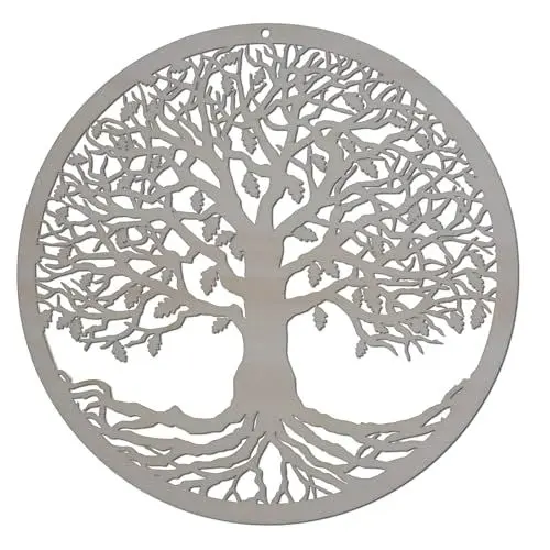 Produktbild: Generisch Lebensbaum | Tree of Life | Baum des Lebens aus Holz | 20 cm Durchmesser | Fensterbild/Wandbild/Dekoration