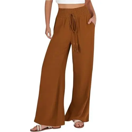 Produktbild: Generisch Leinenhose Damen 3/4 länge luftige Sommerhose Damen große größen Haremshose Damen XXL bunt Freizeithose Damen Long Damen Business Hose Stoffhose bügelfrei schwarz