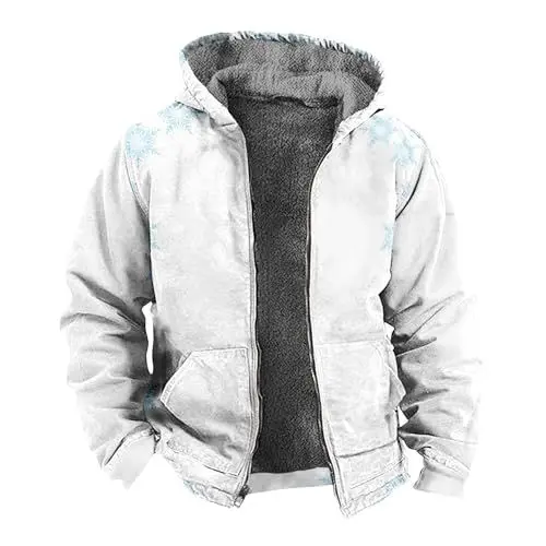 Produktbild: Generisch Daunenmantel Herren Lang Winter,Schwarze Jacke Herren,Hooded Sweatshirt Karierte Jacke Herren Regenmantel Lammfelljacke Herren Herren Mantel Herbst Hellblau 7Xl