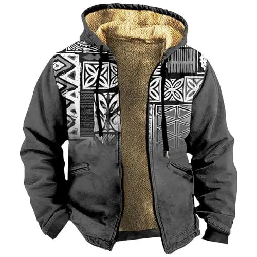 Produktbild: Generisch Männer Mantel Leichte Jacke Herren Kapuzenpullover Herren Winter Skijacke Mantel Mit Kapuze Herren Fleecejacken Ledermantel Herren Schwarz Lang Grau 6Xl