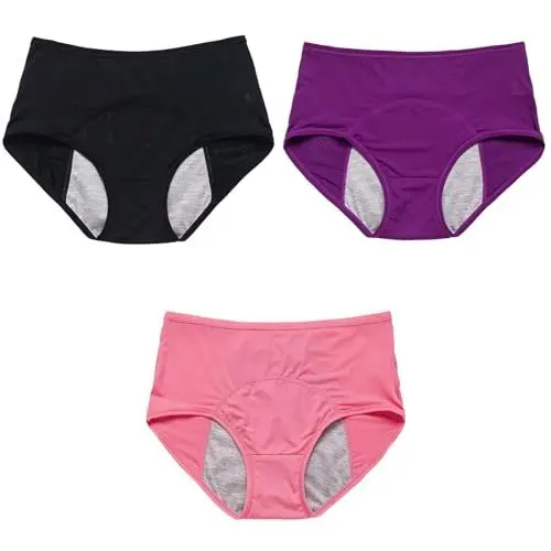 Produktbild: Generisch Menstruation Unterhosen Perioden Hose zum Schwimmen Auslaufsichere Strömungsabsorption High Waist Badehose Bikini Hose Period Swimwear Postpartum Slips Absorbierend Bikini Slips für
