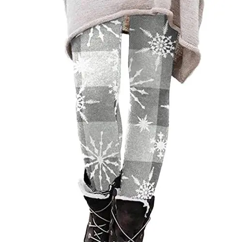 Produktbild: Generisch Nadelstreifen Hose Damen Schwarz Hose Damen Hosen Bequeme Damen-Leggings mit hoher Taille, Bedruckt, modische Weihnachtsleggings Wollhose Damen Elegant Lockere Hose Damen Hosen (R, M)