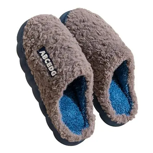 Produktbild: Generisch Pantoffel J88888888E Hausschuhe Damen Hausschuhe Hausschuhe für Herren, warm, Dinosaurier-Design, für den Winter Hausschuhe Herren Winter Hausschuhe Herren 42 𝖴gg (Grey, 42-43)