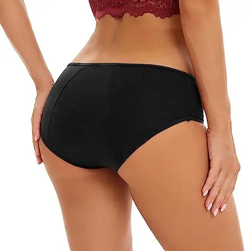 Produktbild: Generisch Perioden Bikinihosen für Damen Bikini Hose Auslaufsichere Strömungsabsorption Badehose High Waist Perioden Hose zum Schwimmen Absorbierend Period Swimwear Baumwolle für Periode, Postpartum,