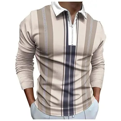 Produktbild: Generisch Polo Langarm Herren blau Poloshirt Herren modern Poloshirt Herren Langarm Baumwolle 4XL Herren Poloshirts Kurzarm Sommer Poloshirt Herren farbig Poloshirt männer 3/4 arm weiß