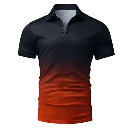 Produktbild: Generisch Poloshirt Herren Kurzarm 3er Set XXL Poloshirt Herren 3XL Set Poloshirt männer Kurzarm Baumwolle Poloshirt orange blau Herren Poloshirt männer ärmellos Baumwolle