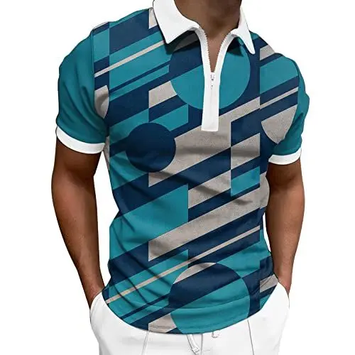 Produktbild: Generisch Poloshirt mit reißverschluss Herren Baumwolle Poloshirt Herren Kurzarm 10er Pack Sommer Poloshirt Herren farbig Poloshirt männer mit Brusttasche Poloshirt für Herren 4XL
