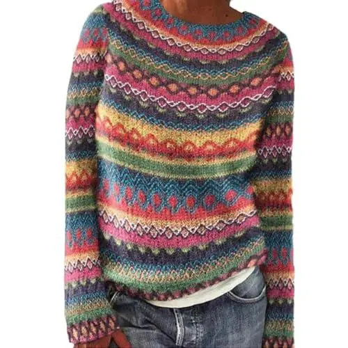 Produktbild: Generisch Pulli Damen Herbst Damen Kuschelige Pullover Damen Winter Oberteile Damen Weihnachtspullover Ausgefallene MäNtel Grobstrickpullover Damen Pullover Rundhals Oversize Pullover Pink 3XL