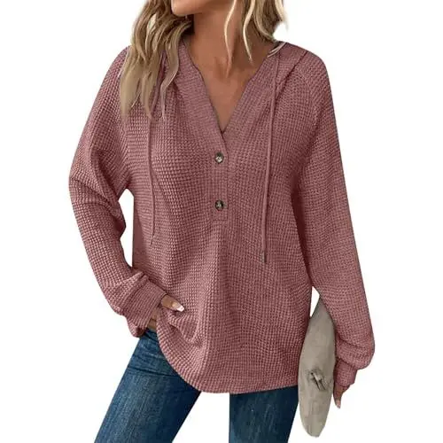 Produktbild: Generisch Pullover Damen Baumwolle Große Größen Pullover Schlichte Lauf Weich Rundhals Langärmelig Pullover Women's Stil Herbst Lockere Lila