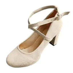 Produktbild: Dirndl Schuhe Damen Trachten Pumps - Trachtenschuhe mit Absatz Chunky Tanzschuhe Brautschuhe Blockabsatz Ballerinas Elegant Schuhe Zum Dirndl Absatzschuhe Spangenpumps 35-42