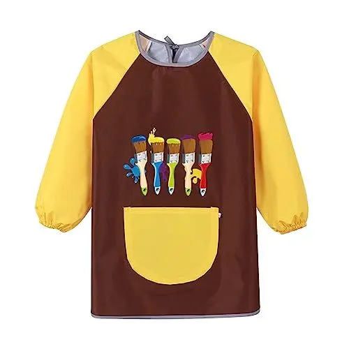 Produktbild: Generisch Regenjacke Baby Regenüberzieher Baby Gefütterte Kunstoverall für Kinder, Kinderschürze, Malzubehör, Lange Ärmel Junge Regenanzug Mädchen (C, 2-3 Years)
