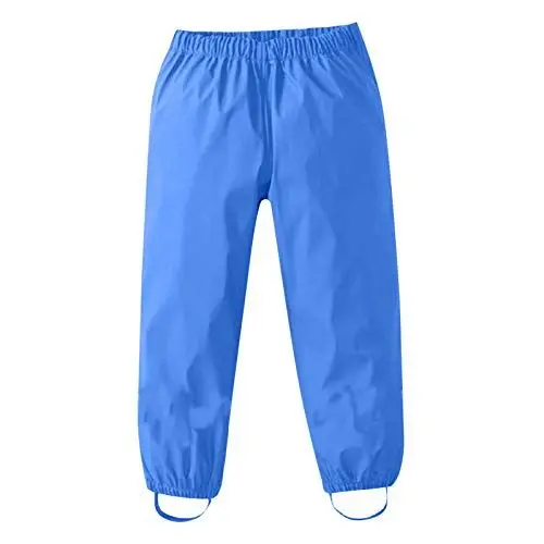 Produktbild: Generisch Regenjacke Kinder Wasserdicht Rain Poncho Kids Kinder Kleidung Schlamm Kleinkind wasserdicht Regen Winddichte Hosen Hosen Stramper & Jumphat Junge (Blue, 3-4 Years)