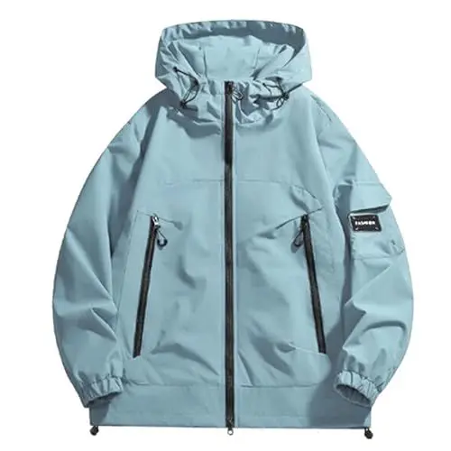 Produktbild: Generisch Regenjacke Winddichte Unisex-Outdoorjacke Stilvoll Und Vielseitig Paare Felljacke Leicht Wasserdicht Sportjacke Größen Übergangsjacke Atmungsaktiv Einfarbig Softshelljacke Outdoorjacke