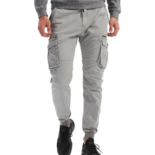 Produktbild: Generisch Relaxed Fit Baumwolle Wanderhose Casual Arbeitshosen Männer Outdoor mit Multi Taschen Stoffhosen Herren Herren Hosenträger Modern Herrenhosen Bequem Pegador Herren
