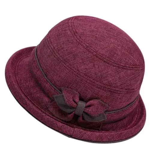 Produktbild: Generisch Rostock Fischerhut Damen- und Winter-Kuppel-Casual-Topfhut, Melone Junge Fischerhut (Red, M)
