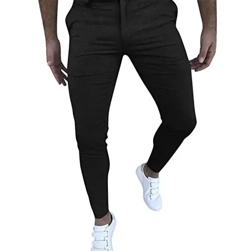 Produktbild: Generisch Schwarze Stoffhose Herren Skinny Herren Chino Hose Stretch Bundfaltenhose Herren 80er Kurze Schlafanzughose für Herren Cordhose Herren breitcord Bundfalte Fitness Hosen männer