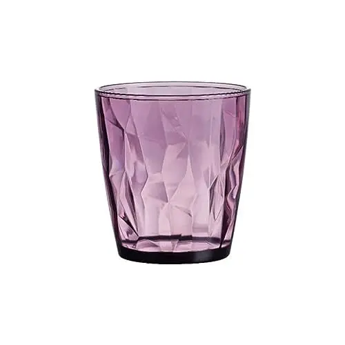 Produktbild: Sehen aus wie Glas-Trinkgläser, Kunststoff-Becher, Spülmaschinen- Acryl-Saftgläser für Kinder, Kunststoff-Wassergläser (340 ml). Plastikflaschen Mit Deckel (O, A)