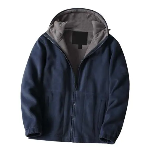 Produktbild: MMOOVV Warme Jacke aus Polarfleece für Herbst und Winter (Navy, XXL)