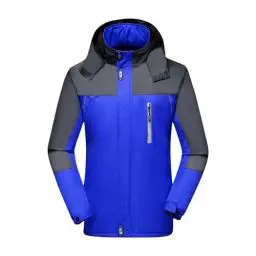 Produktbild: Generisch Softshelljacke für Herren Regenjacke Sweatjacke Winterjacke Wetterfeste Windbreaker mit Taschen Laufjacke Sportjacke Wanderjacke Wasserdicht Atmungsaktiv Jacke Warehouse Deal Blau 5XL