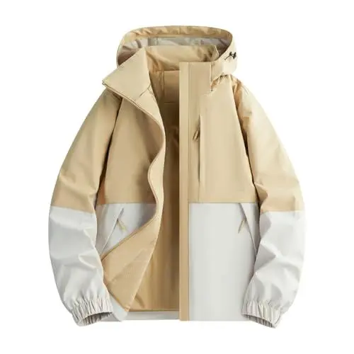 Produktbild: Generisch Softshelljacke für Herren Regenjacke Windbreaker Sweatjacke Übergangsjacke Wetterfeste Laufjacke Sportjacke Wanderjacke Wasserdicht Atmungsaktiv Outdoorjacke Blitzangebote Gelb 4XL