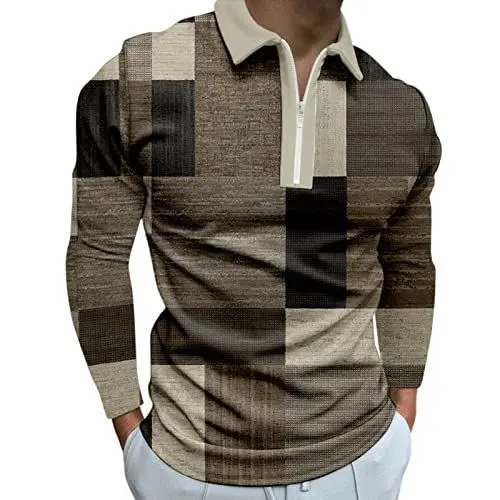 Produktbild: Generisch Sommer Poloshirt Herren farbig Poloshirt männer schwarz Set Polo Herren funktions Poloshirt Herren 4XL Poloshirt mit Brusttasche Herren Langarm Poloshirt Herren Langarm schwarz XL
