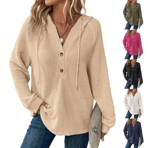 Produktbild: Generisch Longbluse Damen Damen Sweatshirt Kleidung Damen Kapuzenpullover für Damen Blusen Damen Langarm Shirts Damen Oberteile Damen Große Größen Damen Sweatshirt Pulli Damen Bekleidung Multi 2Xl