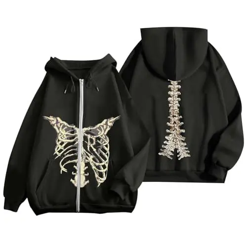 Produktbild: Generisch Sweatjacke Damen Mit Kapuze Oberteile Herbst Halloween Kostüm Erwachsene Hoodie Horror Gruselig Oversize Halloween-Kostüm Vampir Sweatshirts Für Kostüme Sweatshirt Shirt,M