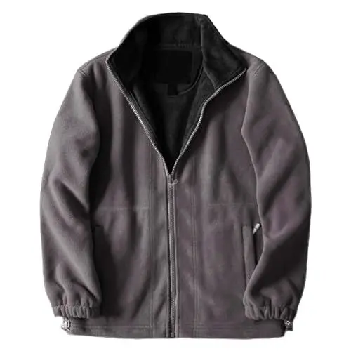 Produktbild: Generisch Trachten Gehrock Herren - und Winter-Isolierfleece-Fleecejacke im Frühjahr Mantel Senf (Grey, M)